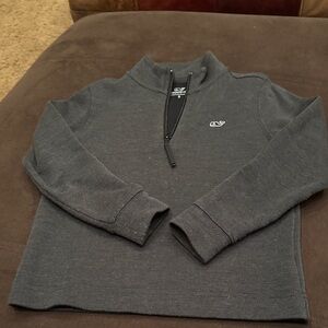 Vineyard Vines Charcoal boys quarter Zip-Up shep Sweater size 5